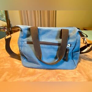 TaoMaoMao Blue Canvas Shoulder Bag Tote